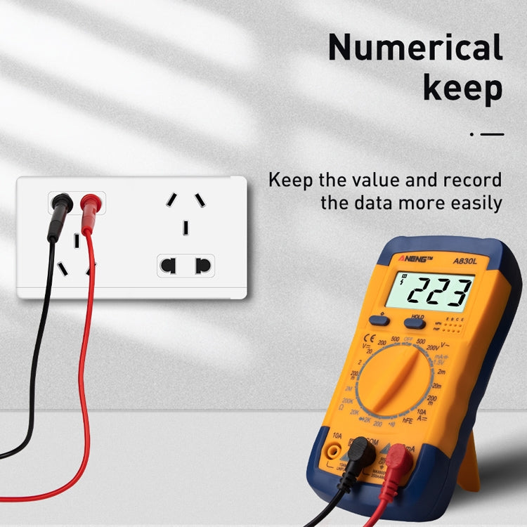 ANENG A830L Handheld Multimeter Household Electrical Instrument (Yellow Grey), OG8759A, OG8759B, OG8759C, OG8759D, OG8759E, OG8759F laboratorydeal