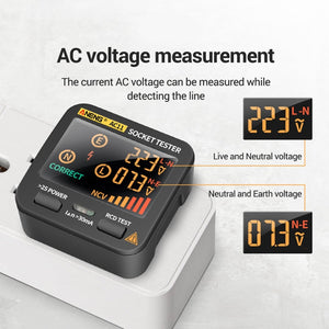 ANENG AC11 Multifunctional Digital Display Socket Tester Electrical Ground Wire Tester laboratorydeal