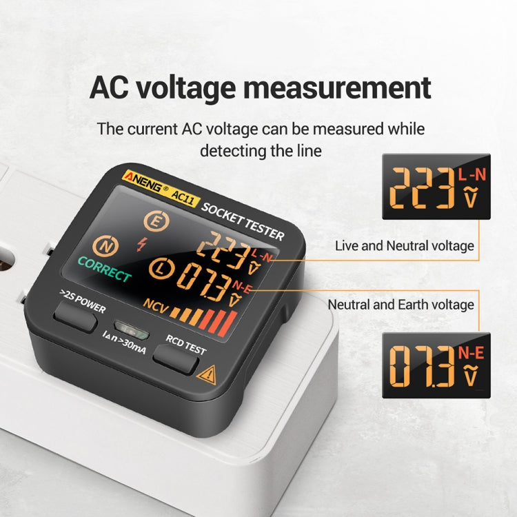 ANENG AC11 Multifunctional Digital Display Socket Tester Electrical Ground Wire Tester laboratorydeal