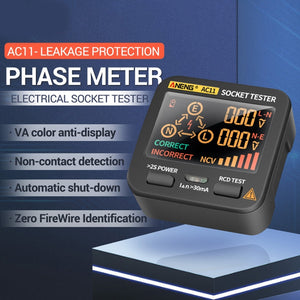 ANENG AC11 Multifunctional Digital Display Socket Tester Electrical Ground Wire Tester laboratorydeal
