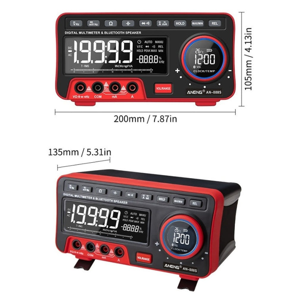 ANENG AN-888S Bluetooth Audio Display Voltage Current Multimeter, Standard No Battery