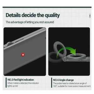 ANENG  DM3004 Handheld Metal Detector High-Precision Sensitivity Station Airport Detection Scanning Detector, Without  Battery