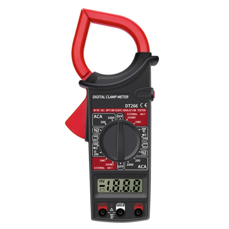 ANENG DT266  Automatic High-Precision Clamp Multimeter with Buzzer, DT266 Red laboratorydeal