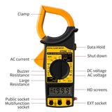 ANENG DT266  Automatic High-Precision Clamp Multimeter with Buzzer, DT266 Yellow, DT266 Red