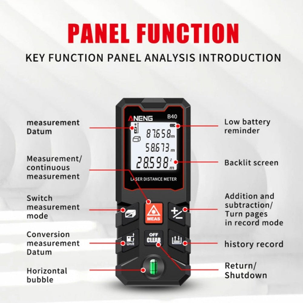ANENG Handheld Infrared Rangefinder, 40m Precision Version, 60m Precision Version, 80m Precision Version, 100m Precision Version