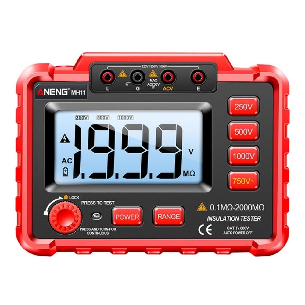 ANENG MH11 High Voltage Digital Insulation Resistance Voltage Tester, Red, Green
