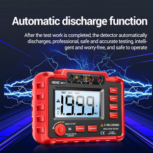 ANENG MH11 High Voltage Digital Insulation Resistance Voltage Tester, Red, Green