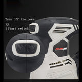 AOTUO Electric Sandpaper Machine Wall Sanding Polishing Machine Electric Tools, EU Plug, JST61101 Square