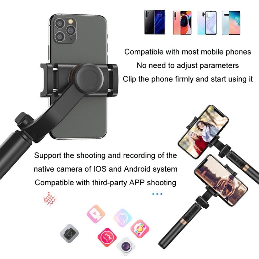APEXEL APL - D6 Live Video Multifunctional Mobile Phone Gimbal Stabilizer Selfie Stick, APL - D6 - laboratorydeal