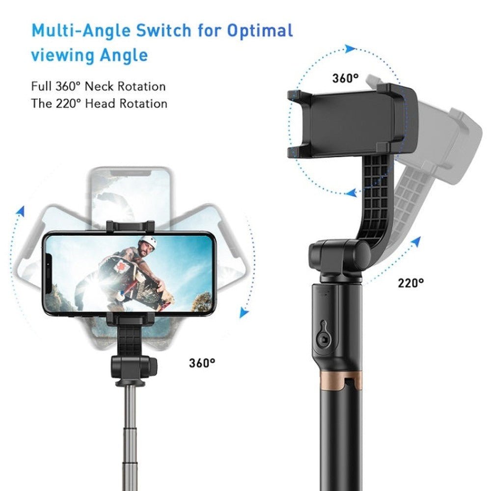 APEXEL APL - D6 Live Video Multifunctional Mobile Phone Gimbal Stabilizer Selfie Stick, APL - D6 - laboratorydeal
