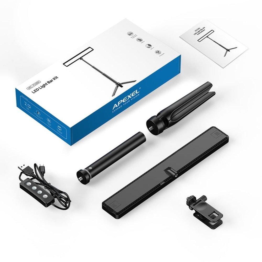 APEXEL APL - FL06 Portable Square Strip Live Video Conferencing Fill Light, APL - FL06 - laboratorydeal