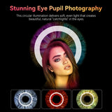 APEXEL APL-FL26 Jewelry Food Still Life Tri-color 9-speed Slim Ring Macro Photography Fill Light, APL-FL26