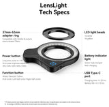 APEXEL APL-FL26 Jewelry Food Still Life Tri-color 9-speed Slim Ring Macro Photography Fill Light, APL-FL26