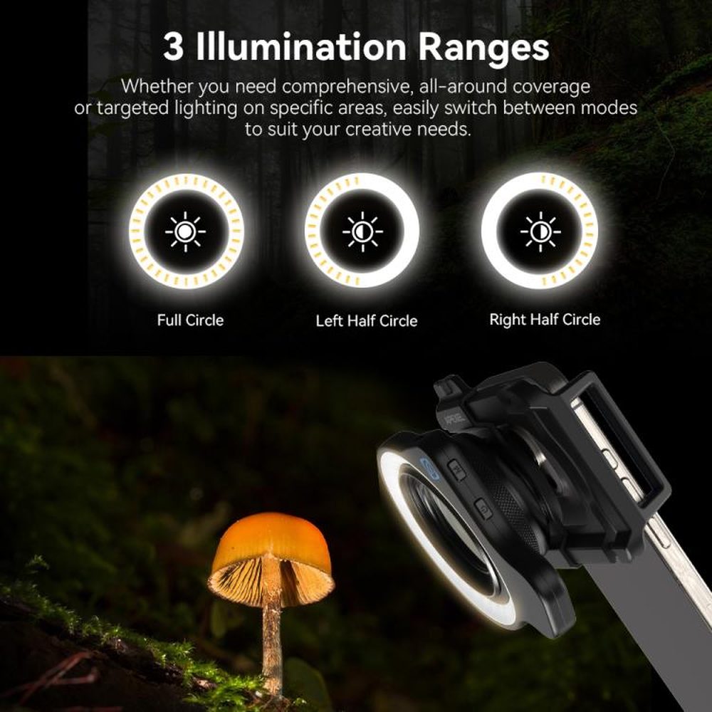 APEXEL APL - FL26 Jewelry Food Still Life Tri - color 9 - speed Slim Ring Macro Photography Fill Light, APL - FL26 - laboratorydeal