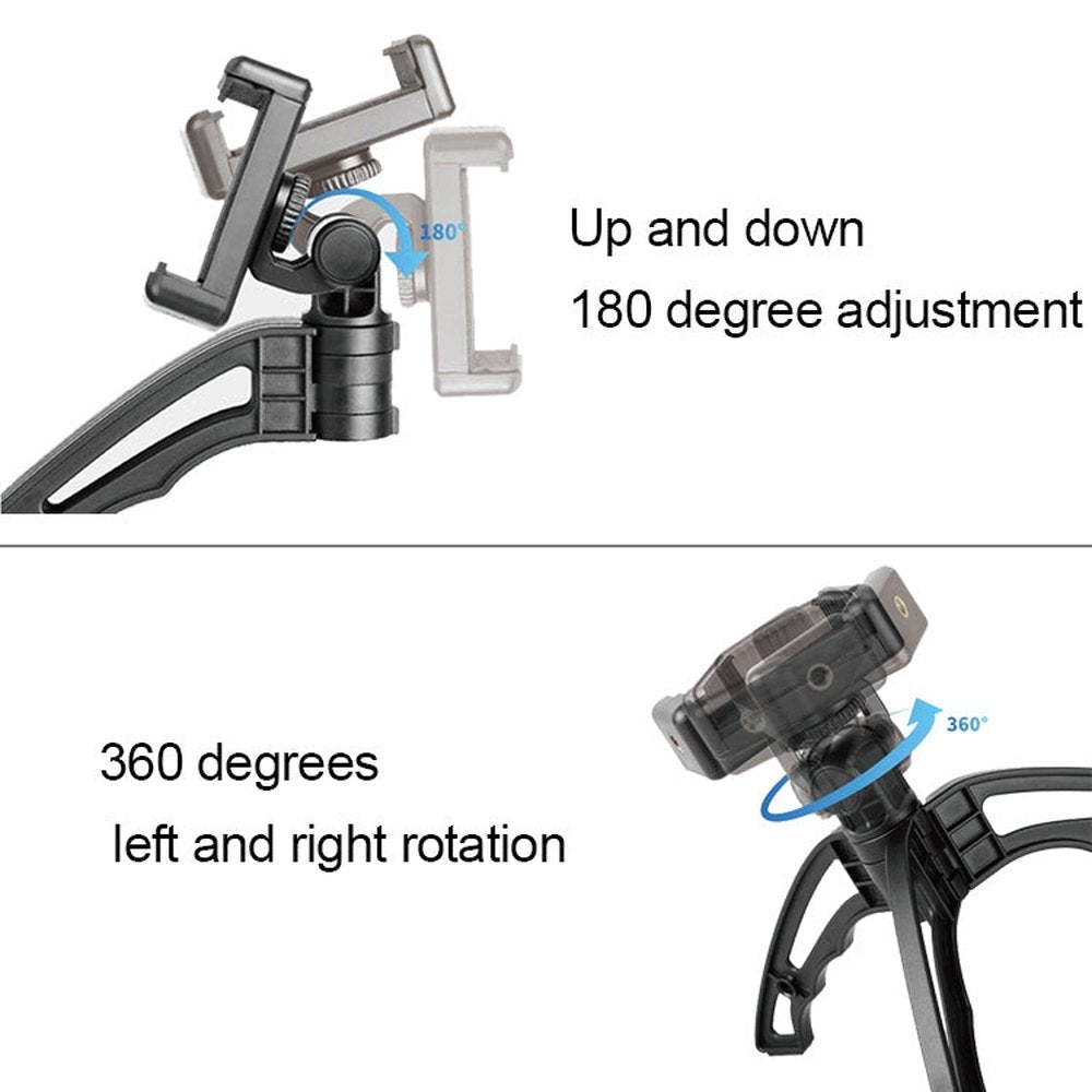 APEXEL Portable Handheld Lazy Live Broadcast Desktop Folding Universal Bluetooth Tripod Phone Holder with Flashlight - laboratorydeal