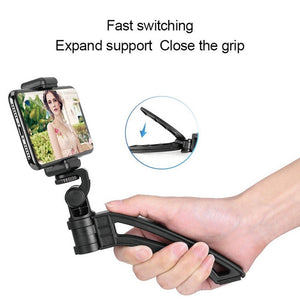 APEXEL Portable Handheld Lazy Live Broadcast Desktop Folding Universal Bluetooth Tripod Phone Holder with Flashlight - laboratorydeal