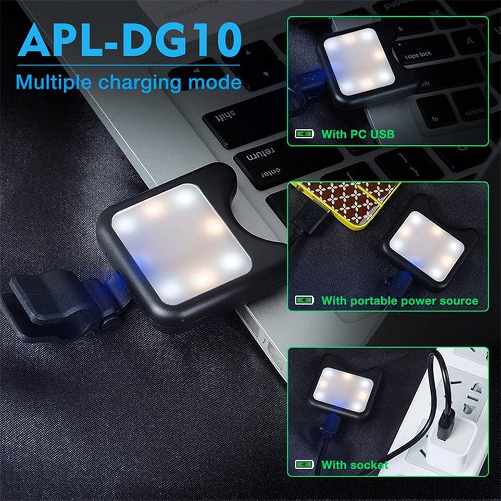 APEXEL Portable Handheld Lazy Live Broadcast Desktop Folding Universal Bluetooth Tripod Phone Holder with Flashlight - laboratorydeal
