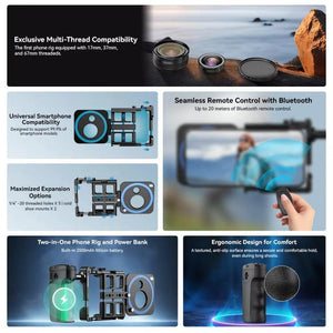 APEXEL VideoRig 2 Pro Smart Bluetooth Handle Mobile Photography Rabbit Cage Set, APL - VG05CH - laboratorydeal