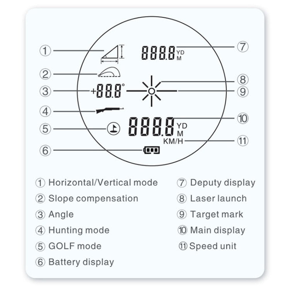 ARTBULL 1000m Golf Laser Rangefinder Telescope Altimeter Speedometer, ARTBULL 1000m
