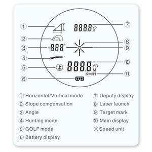 ARTBULL 1000m Golf Laser Rangefinder Telescope Altimeter Speedometer, ARTBULL 1000m
