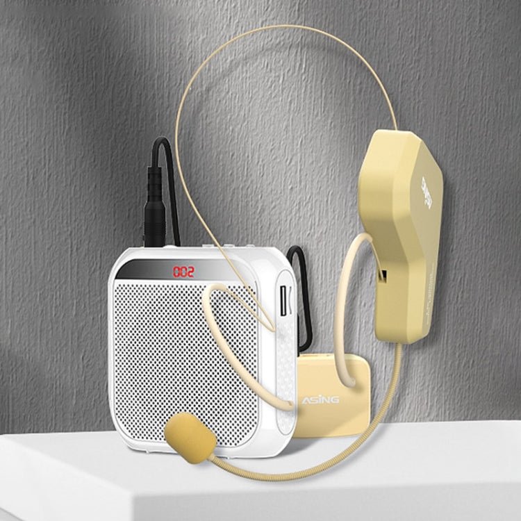 ASiNG WM03 2.4G Wireless Microphone Headset Microphone Bluetooth Speaker Kit, WM03 Black, WM03 White - laboratorydeal