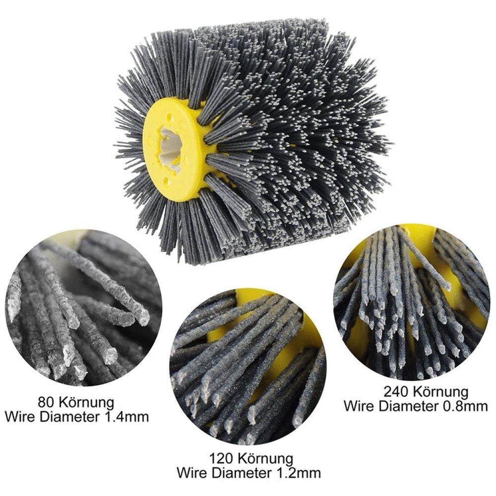 Abrasive Wire Drawing Wheel Wood Grain Reduction Refurbishment Drawing Wheel, 80 Mesh, 240 Mesh, 320 Mesh - laboratorydeal