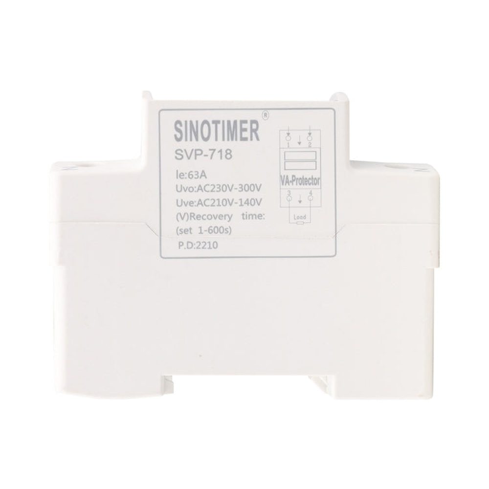 Adjustable Self-resetting Intelligent Over-voltage and Under-voltage Protector 220V AC, SINOTIMER SVP-718 40A, SINOTIMER SVP-718 63A