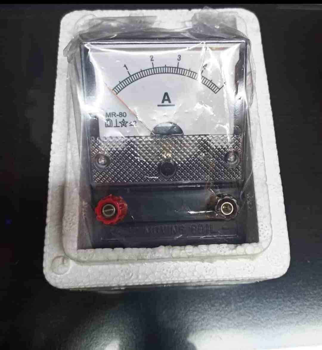 Ammeter EDM-80 Desk Stand Analog 0-5 A | Moving Coil Ampere Meter | Meter For Educational purpose | Black laboratory deal