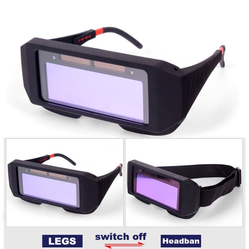 Automatic Dimming Anti - Ultraviolet Anti - Strong Photoelectric Welding Glasses, (White), (Black) - laboratorydeal