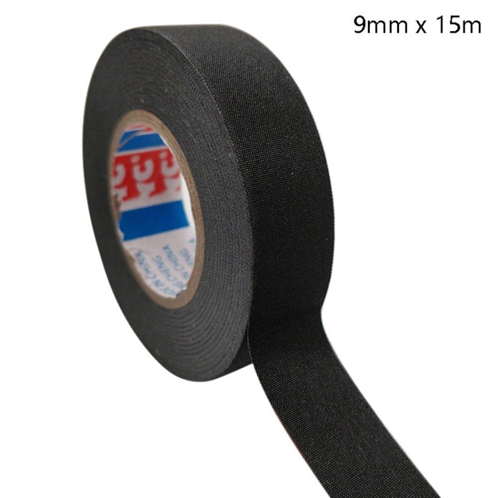 Automotive Wiring Harness Flannel Tape High Temperature Resistant And Waterproof Wire And Cable Insulation Tape, Size: 9mm x 15m, 9mm x 15m, 15mm x 15m, 19mm x 15m, 25mm x 15m, 32mm x 15m, 9mm x 25m, 15mm x 25m, 19mm x 25m, 25mm x 25m - laboratorydeal