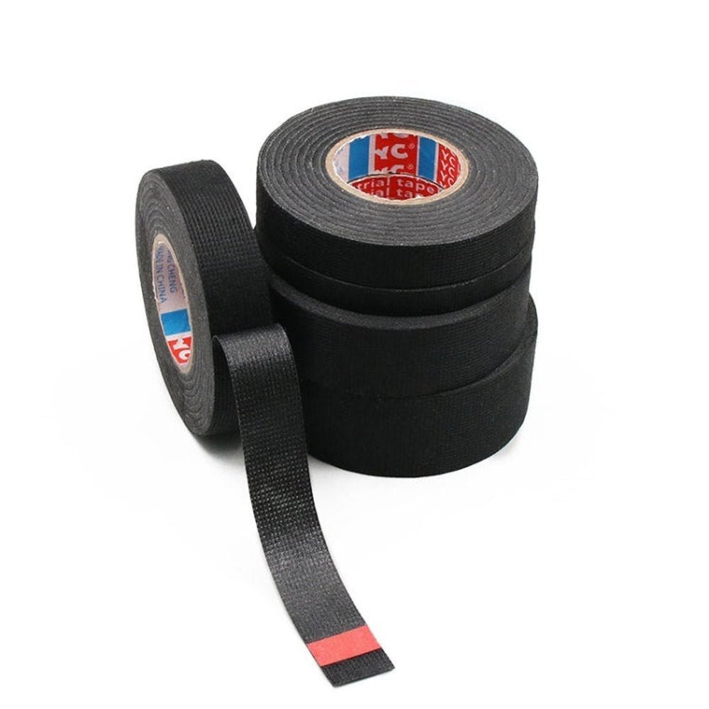 Automotive Wiring Harness Flannel Tape High Temperature Resistant And Waterproof Wire And Cable Insulation Tape, Size: 9mm x 15m, 9mm x 15m, 15mm x 15m, 19mm x 15m, 25mm x 15m, 32mm x 15m, 9mm x 25m, 15mm x 25m, 19mm x 25m, 25mm x 25m - laboratorydeal