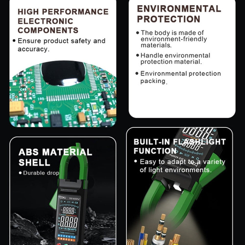 BAKU BA-8330 Pro Digital Mulitmeter Electric Maintenance Resistor Current Pliers Shaped Instrument, BA-8330