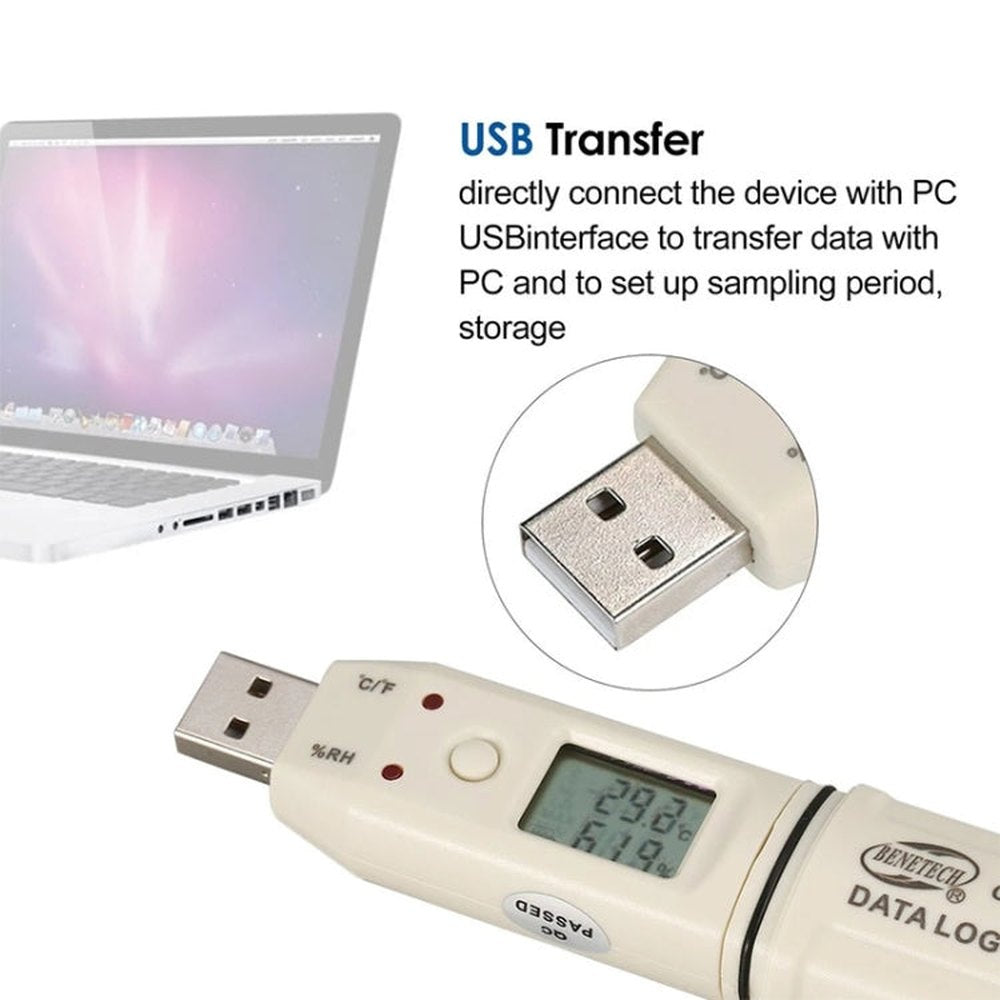 BENETECH GM1365 Digital Humidity & Temperature Data Logger, GM1365