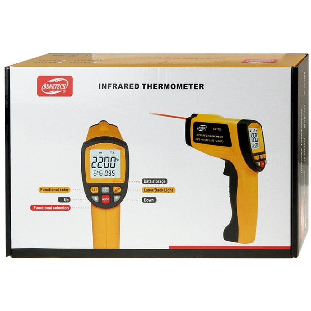 BENETECH GM1651 USB Digital Display Temperature Gun Handheld Infrared IR Thermometer, Measure Range: -30~1650C, GM1651