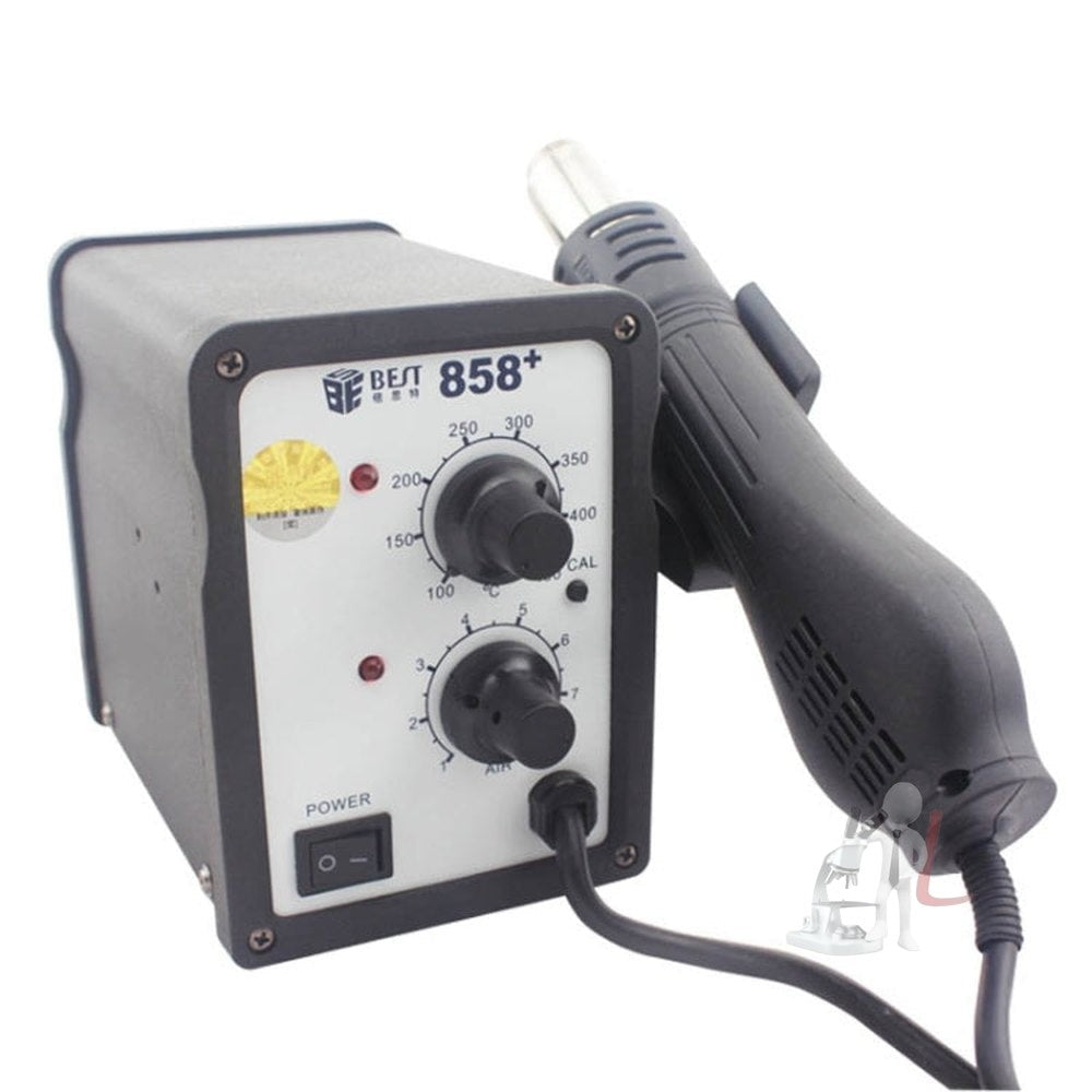 BEST BST-858+ AC 220V 50Hz 650W Adjustable Temperature Unleaded Hot Air Gun with Helical Wind, BST-858+ EU Plug, BST-858+ US Plug
