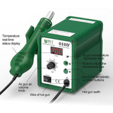 BEST BST-858D+ AC 220V 50Hz 650W LED Displayer Adjustable Temperature Unleaded Hot Air Gun with Helical Wind, BST-858D+  EU Plug, BST-858D+ US Plug