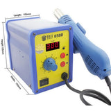 BEST BST-858D AC 220V 50Hz 650W LED Displayer Adjustable Temperature Unleaded Hot Air Gun with Helical Wind, BST-858D US Plug