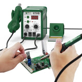 BEST BST-878D 2 in 1 AC 220V 700W LED Displayer Helical Wind Adjustable Temperature Unleaded Hot Air Gun + Solder Station & Soldering Iron, BST-878D EU Plug, BST-878D US Plug