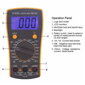 BEST-VC830L Professional Repair Tool Pocket Digital  Multimeter