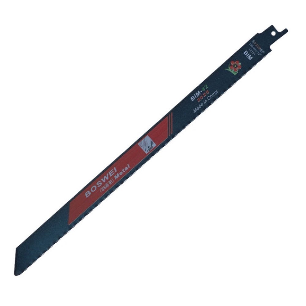 BOSWEI Hardcore Reciprocating Saw Strip Fine Teeth Saber Saw Blade Metal Plastic Wood Bimetal Curve Saw Blade, S922EF, S1122BF, S1122EF, S1222BF, S1222EF - laboratorydeal
