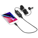 BOYA BY-DM10 USB / 8 Pin Plug Broadcast Lavalier Microphone with Windscreen, Cable Length: 6m