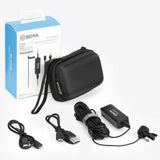 BOYA BY-DM10 USB / 8 Pin Plug Broadcast Lavalier Microphone with Windscreen, Cable Length: 6m