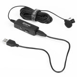 BOYA BY-DM10 USB / 8 Pin Plug Broadcast Lavalier Microphone with Windscreen, Cable Length: 6m
