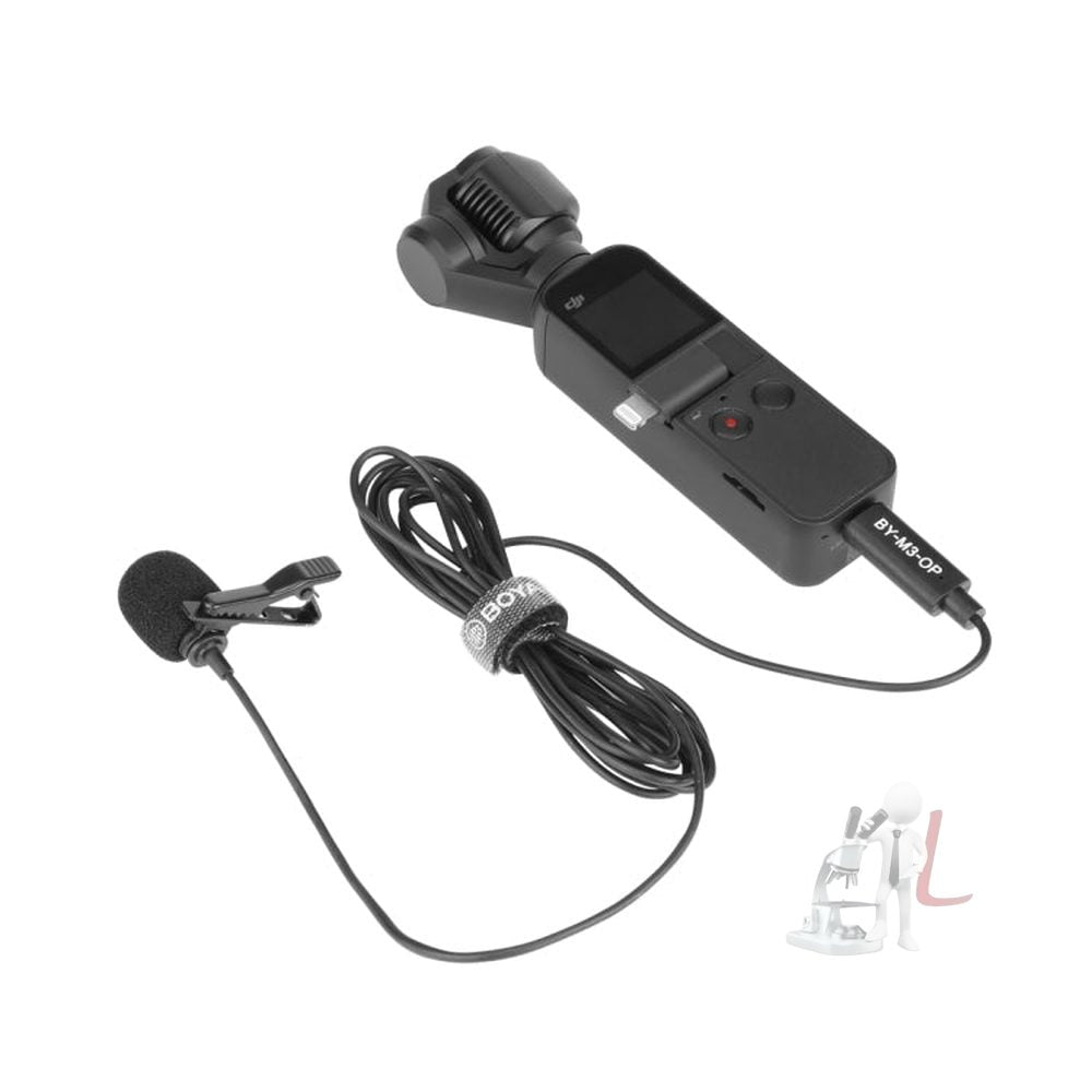 BOYA BY - M3 - OP For DJI OSMO Pocket Clip - on Digital Lavalier Microphone, BY - M3 - OP - laboratorydeal