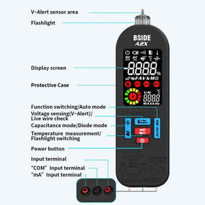 BSIDE A2X Charging Model Mini Digital Pen Auto Ranging Multimeter, BSIDE A2X