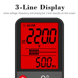 BSIDE ADMS7 Smart Thin Digital Multimeter Counts DC AC Voltmeter, Standard Charging Model, Charging Model With Tool Package