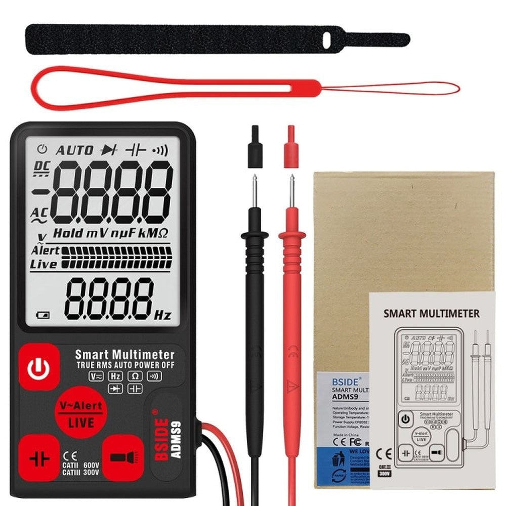 BSIDE ADMS9 Large-Screen Display Intelligent Automatic No Gear Shifting Ultra-Thin Digital Multimeter, ADMS9