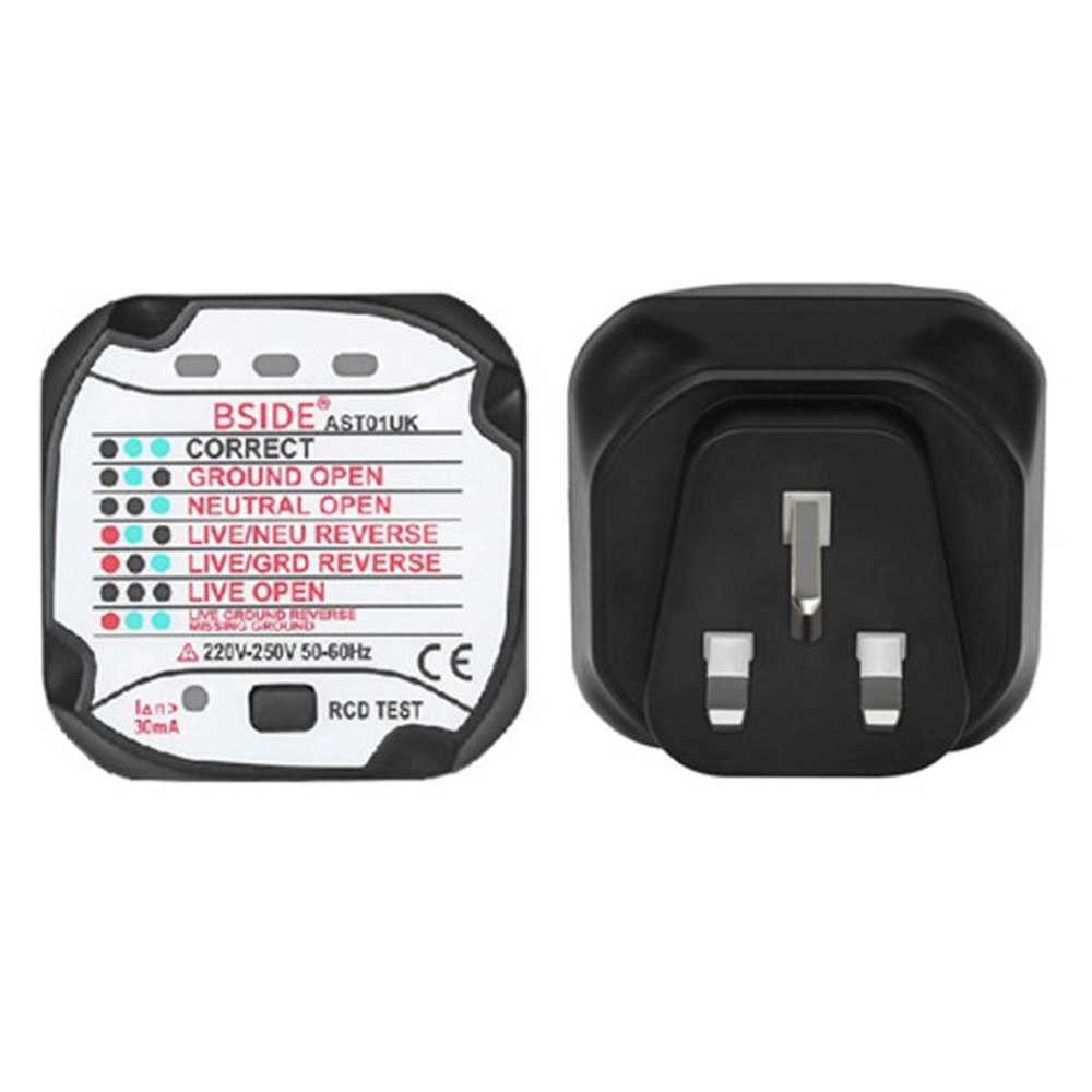 BSIDE AST01 Plug Power Tester Electrical Socket Detector, US Plug, EU Plug, UK Plug