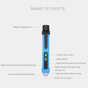 BSIDE AVD05 Non-contact AC Voltage Detectors 12~1000V Induction Electroprobe Pen Type ACV Electric Testers Household Tool wtih LED Light, 12~1000V