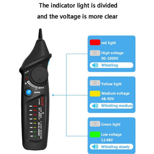 BSIDE AVD06 Non-contact AC Voltage Detectors 12~1000V Induction Electroprobe Pen Type ACV Electric Testers Household Tool with LED Light